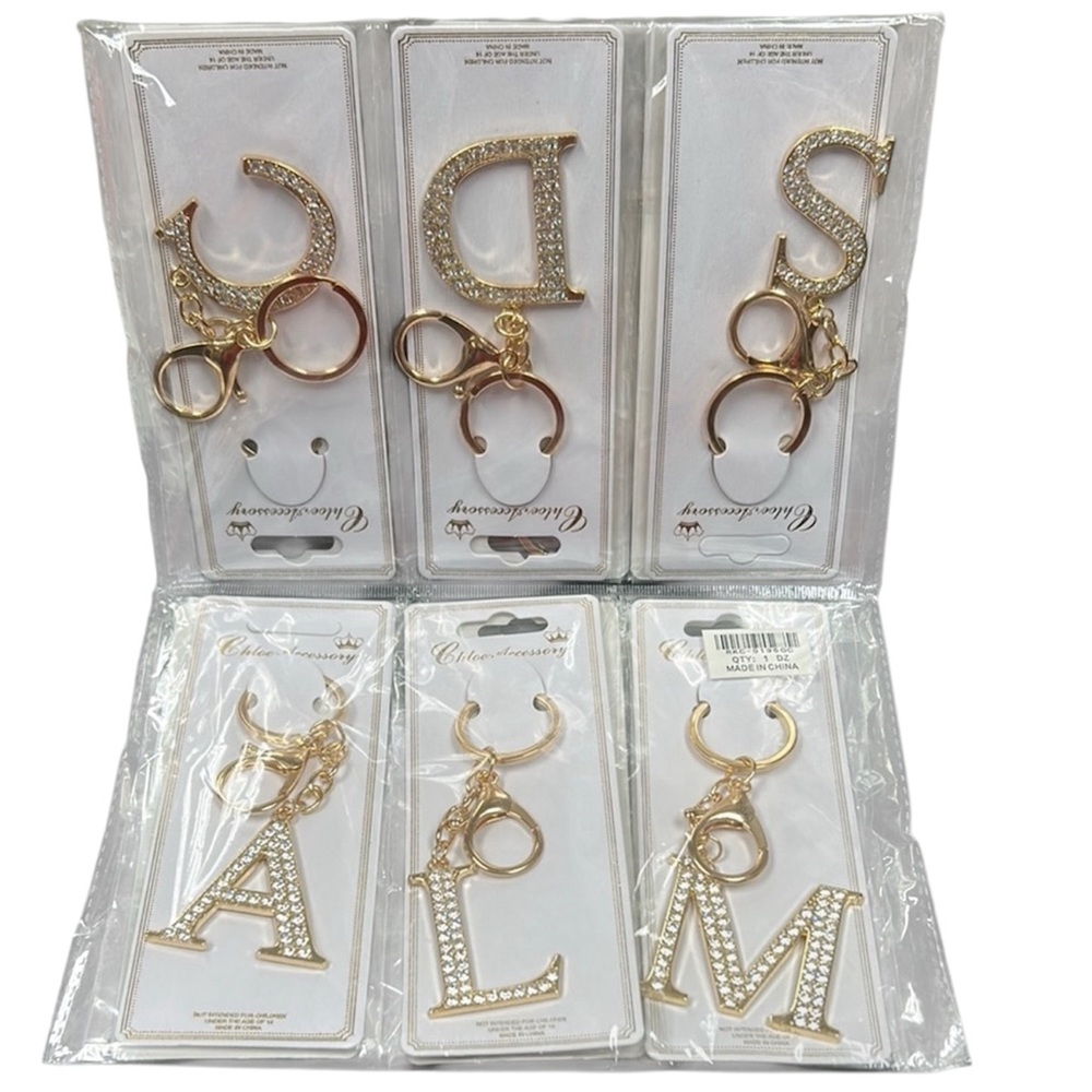 Gold Letter Initial Keychains/ Bagcharm - image 2